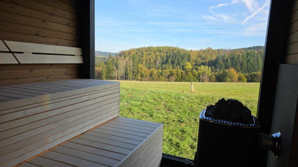 sauna vue de l'interieur